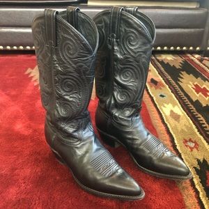 Tony Lama Black Cowboy Boots